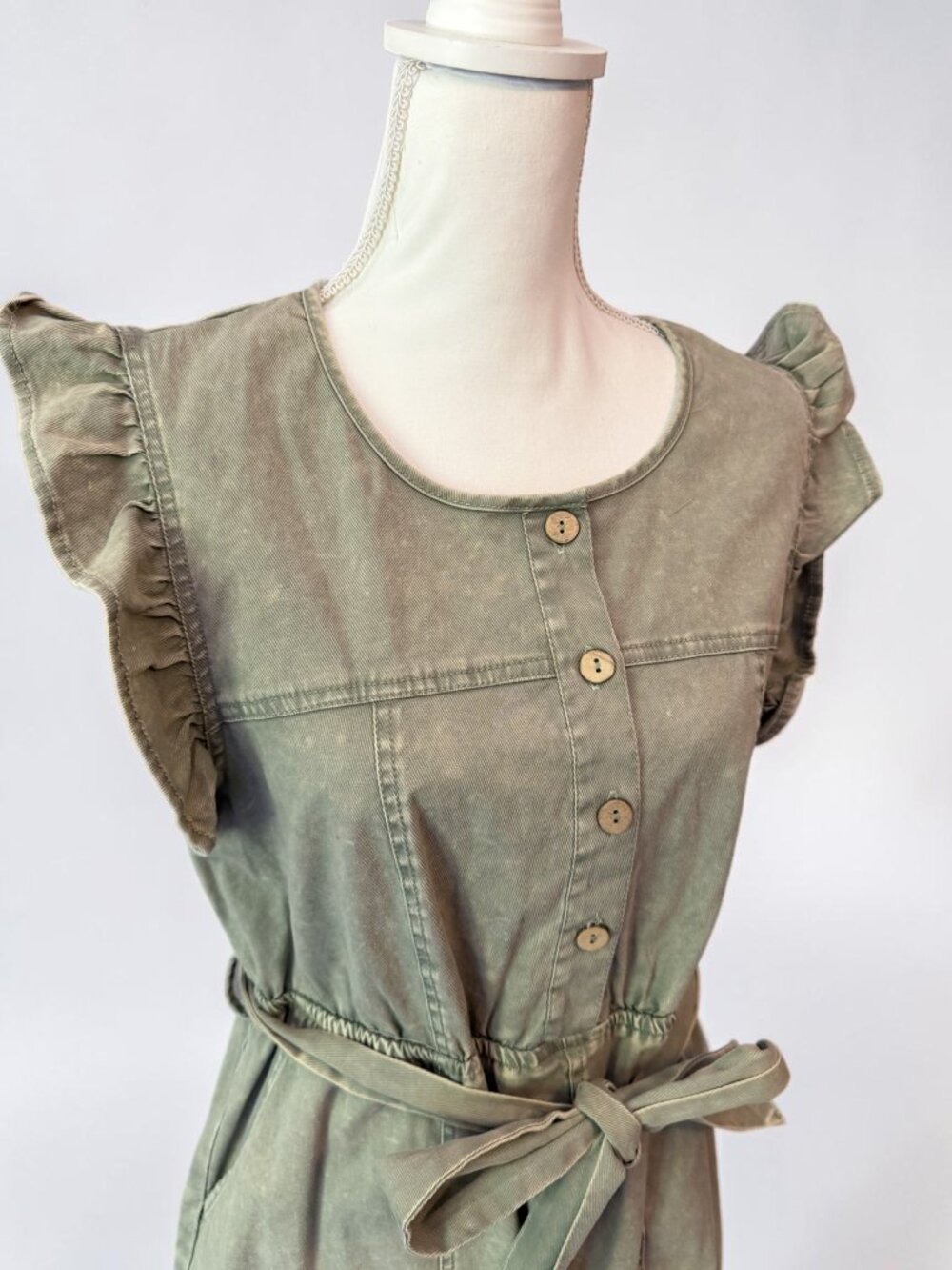 🌿 New In Utility Style Dress | Size Large | 100% Cotton - Picture 4 of 13